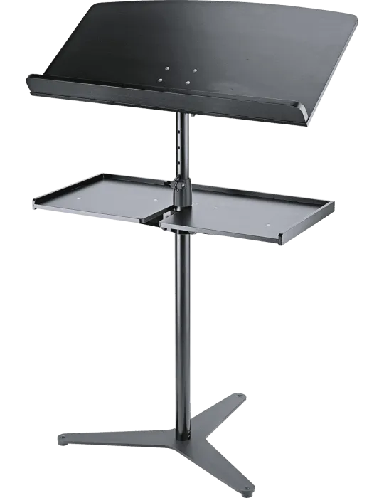  K&M 12330 Flaches Notenständerstativ Dirigent schwarz|MusicGoodDeal 