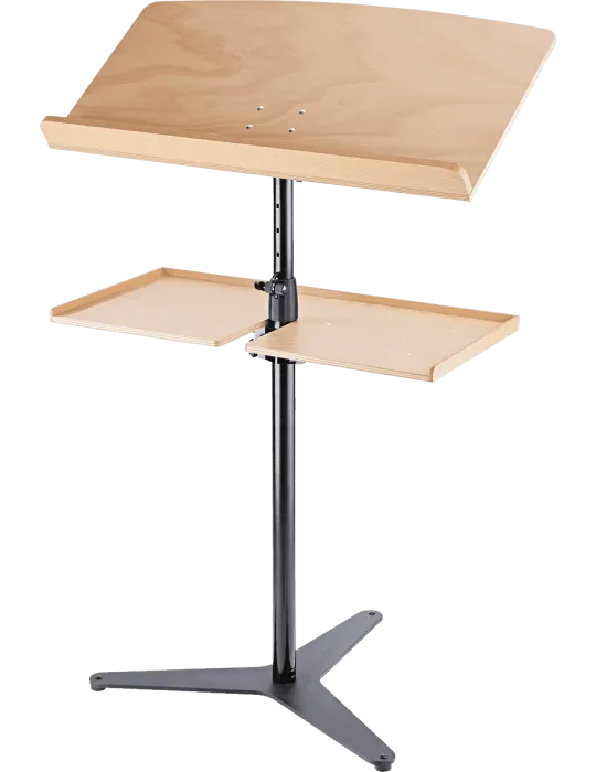 K&M 12330 Flaches Notenständerstativ Dirigent schwarz|MusicGoodDeal 