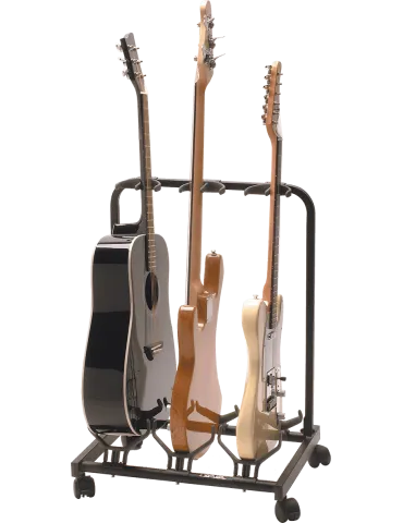 QUIKLOK GS430 Stand for 3 guitars with wheels - black|MusicGoodDeal  2
