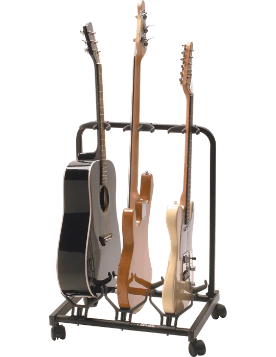  QUIKLOK GS430 Stand for 3 guitars with wheels - black|MusicGoodDeal 