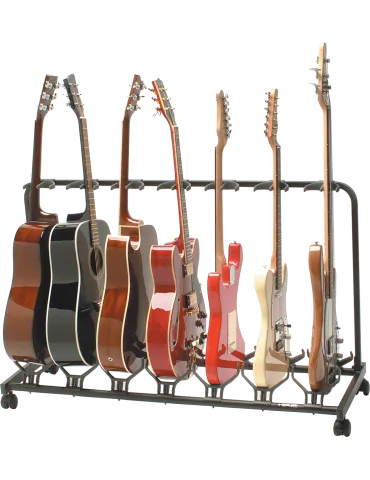  QUIKLOK GS471 Stand for 7 guitars with wheels - black|MusicGoodDeal  2