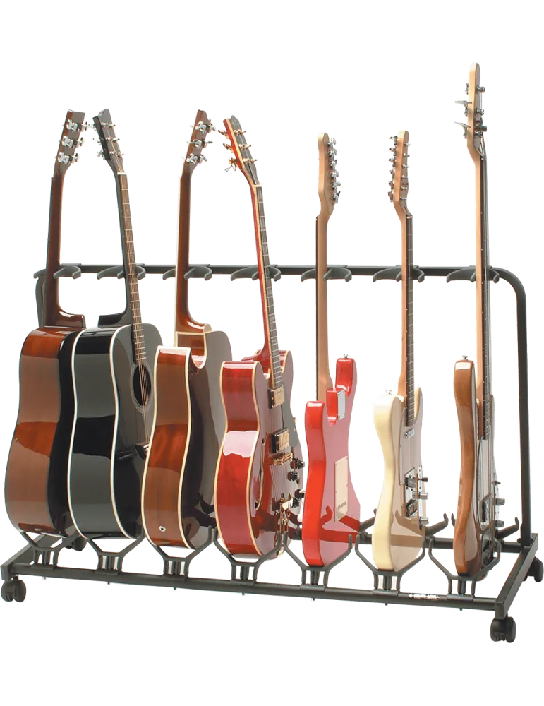  QUIKLOK GS471 Stand for 7 guitars with wheels - black|MusicGoodDeal 