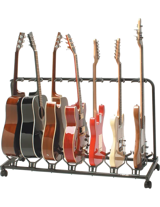  QUIKLOK GS471 Stand for 7 guitars with wheels - black|MusicGoodDeal 