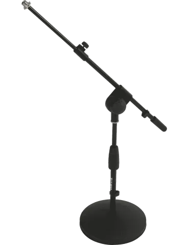  QUIKLOK A495BK 400 Performer - Kurzes Mikrofonstativ, Teleskopstange, runde Grundplatte|MusicGoodDeal 