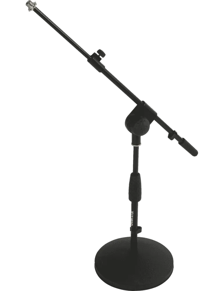  QUIKLOK A495BK 400 Performer - Kurzes Mikrofonstativ, Teleskopstange, runde Grundplatte|MusicGoodDeal 
