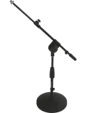 QUIKLOK A495BK 400 Performer - Kurzes Mikrofonstativ, Teleskopstange, runde Grundplatte|MusicGoodDeal 