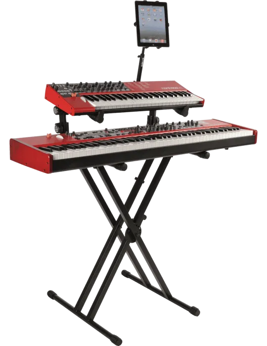  QUIKLOK QL642 Performer - Doppel-X-Tastaturständer mit zwei Ebenen - schwarz|MusicGoodDeal 