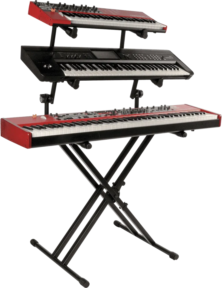  QUIKLOK QL623 Performer - X-Tastatur-Ständer doppelt, 3 Ebenen - schwarz|MusicGoodDeal 
