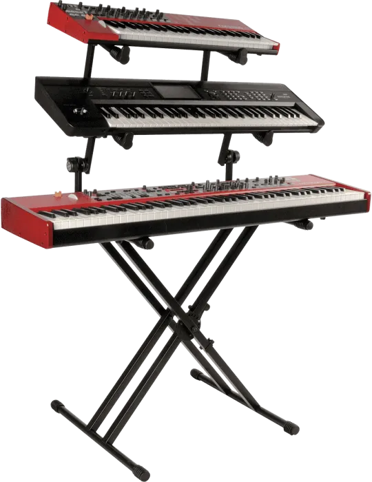  QUIKLOK QL623 Performer - X-Tastatur-Ständer doppelt, 3 Ebenen - schwarz|MusicGoodDeal 
