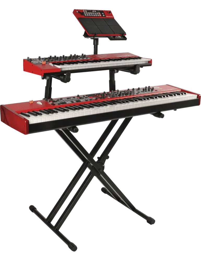 QUIKLOK QL742 Pro - X-Tastaturstand Doppel "Pro" mit zwei Ebenen - breit|MusicGoodDeal 