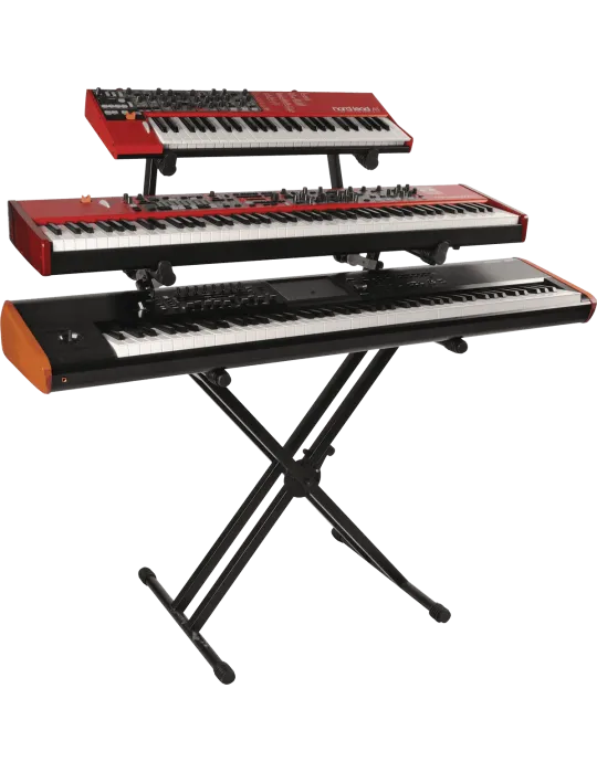  QUIKLOK QL723 Pro - X-Dual-Tastaturständer mit drei Ebenen - Schwarz|MusicGoodDeal 