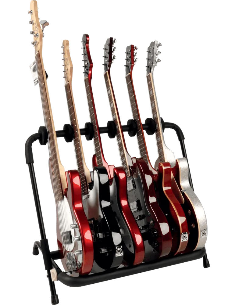  QUIKLOK GS350-BB Stand for 6 guitars with wheels - black|MusicGoodDeal 