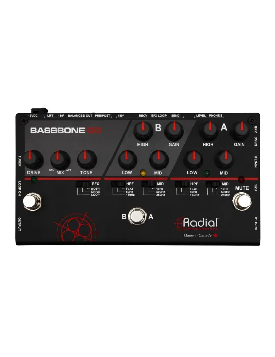  TONEBONE BASSBONE-OD 2-Bass-Vorverstärker 2 Kanäle + OD|MusicGoodDeal 