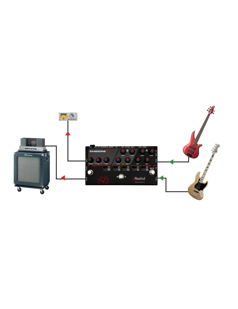  TONEBONE BASSBONE-OD 2-Bass-Vorverstärker 2 Kanäle + OD|MusicGoodDeal 