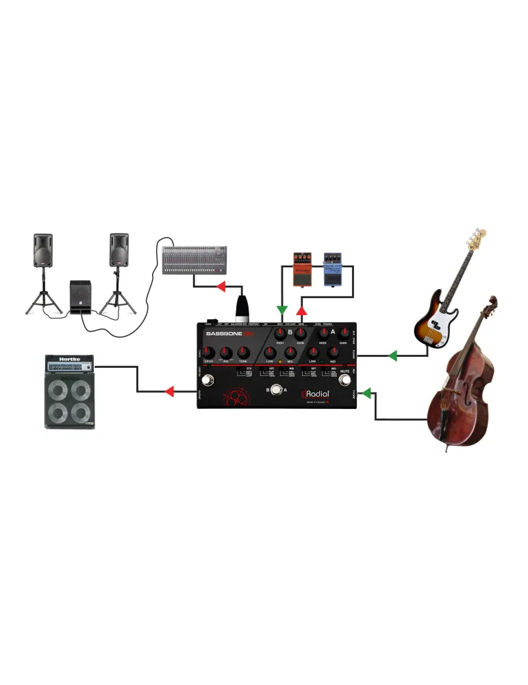  TONEBONE BASSBONE-OD 2-Bass-Vorverstärker 2 Kanäle + OD|MusicGoodDeal 