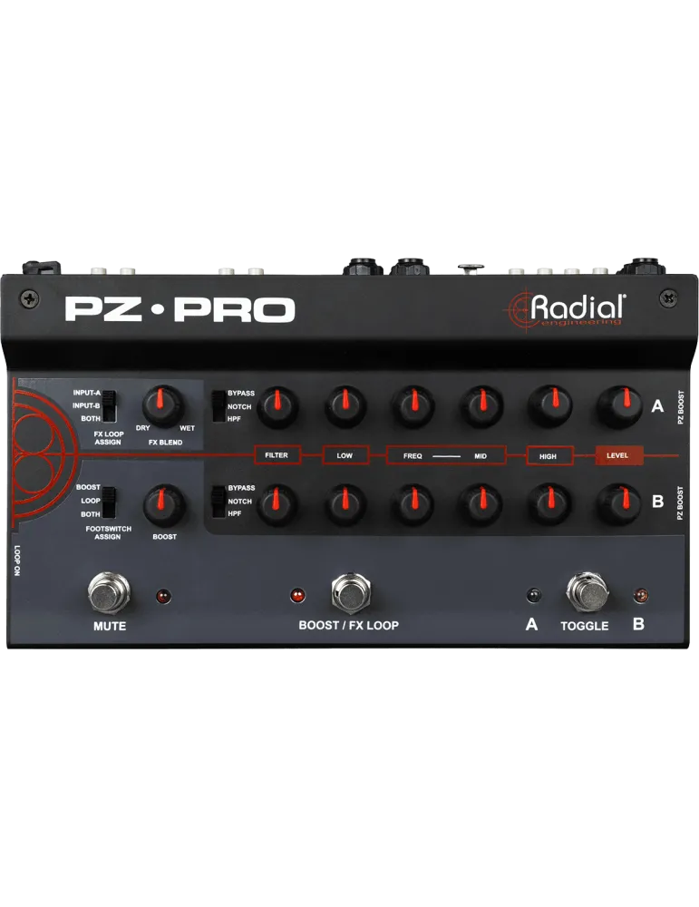  RADIAL ENGINEERING PZ-PRO Preamplificador / DI instrumento acústico 2 canales + micrófono 48V|MusicGoodDeal 