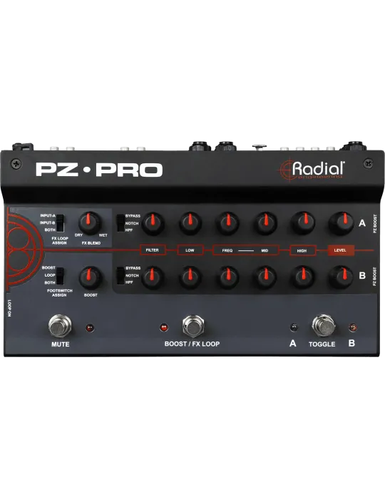  RADIAL ENGINEERING PZ-PRO Preamplificador / DI instrumento acústico 2 canales + micrófono 48V|MusicGoodDeal 