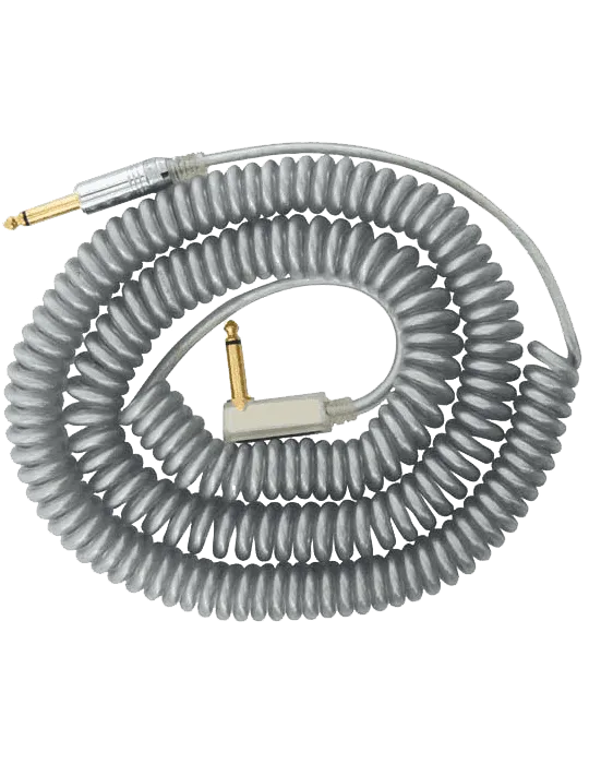  VOX VCC090/SL Vintage Coiled Cable - Jack Spiral 9M Grey|MusicGoodDeal 