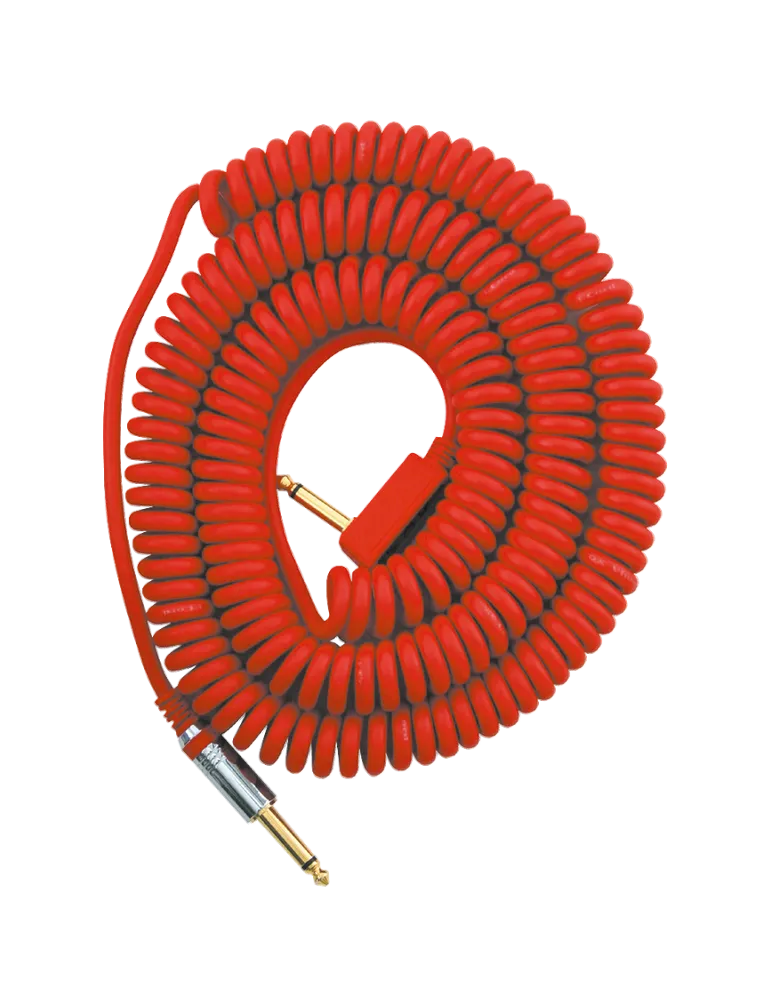  VOX VCC90-RD Vintage Coiled Cable - JACK SPIRAL 9M RED|MusicGoodDeal 