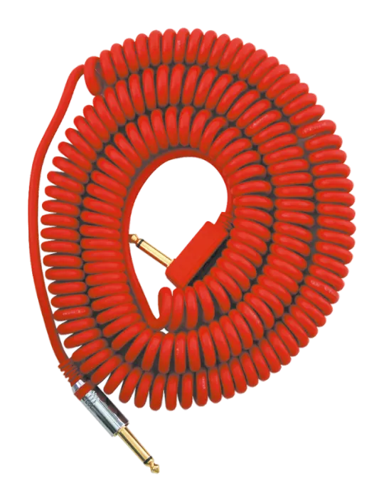  VOX VCC90-RD Vintage Coiled Cable - JACK SPIRAL 9M RED|MusicGoodDeal 