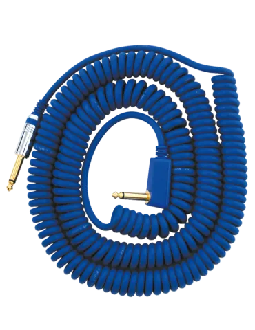  VOX VCC90-BL Vintage Coiled Cable - JACK SPIRALE 9M BLUE|MusicGoodDeal 