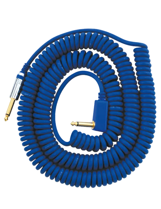  VOX VCC90-BL Vintage Coiled Cable - JACK SPIRALE 9M BLUE|MusicGoodDeal 