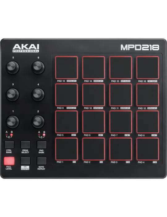  AKAI PROFESSIONAL MPD218 16 Pads 6 Potentiometer|MusicGoodDeal 