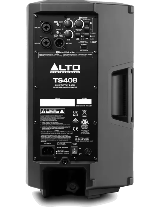  ALTO PROFESSIONAL TS408 TS4 Speakers - 8" bi-amplified 1000W Bluetooth|MusicGoodDeal 