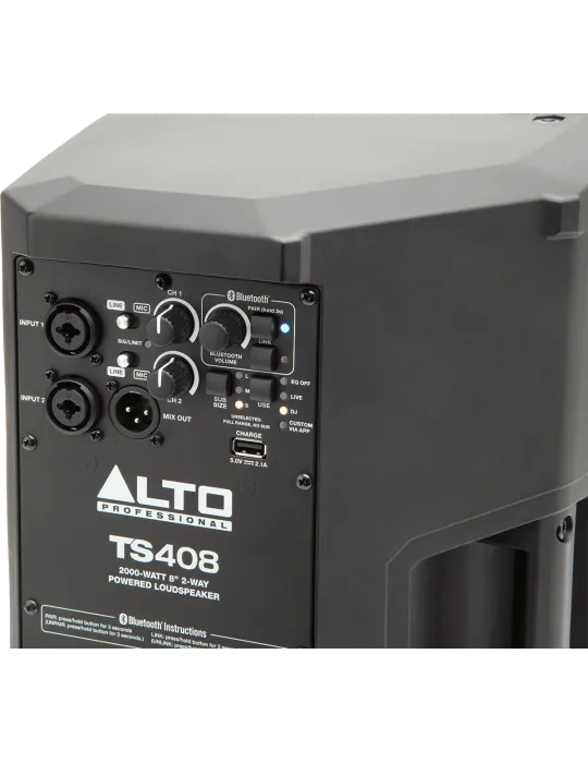 ALTO PROFESSIONAL TS408 TS4 Speakers - 8" bi-amplified 1000W Bluetooth|MusicGoodDeal 