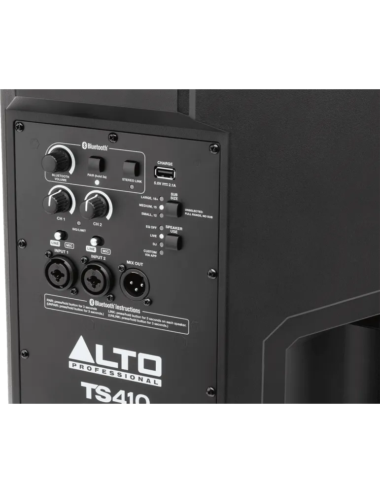  ALTO PROFESSIONAL TS410 TS4 Speakers - 10" bi-amplified 1000W Bluetooth|MusicGoodDeal 
