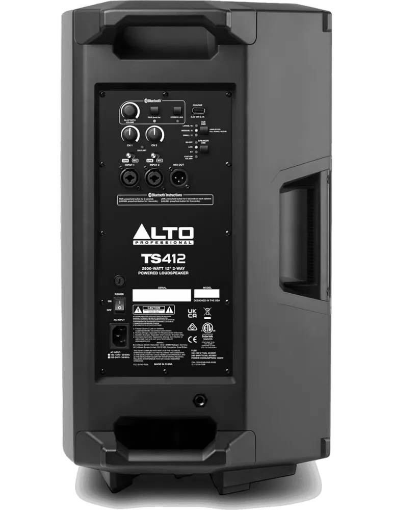  ALTO PROFESSIONAL TS412 TS4 Speakers - 12" bi-amplified 1250W Bluetooth|MusicGoodDeal 