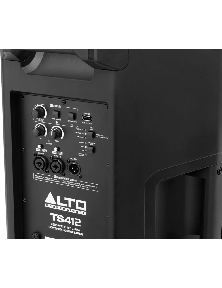  ALTO PROFESSIONAL TS412 TS4 Speakers - 12" bi-amplified 1250W Bluetooth|MusicGoodDeal 