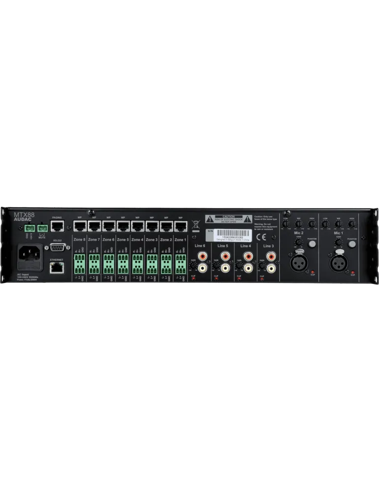  AUDAC MTX88 Matriz 2 entradas/4 salidas - 8 zonas|MusicGoodDeal 