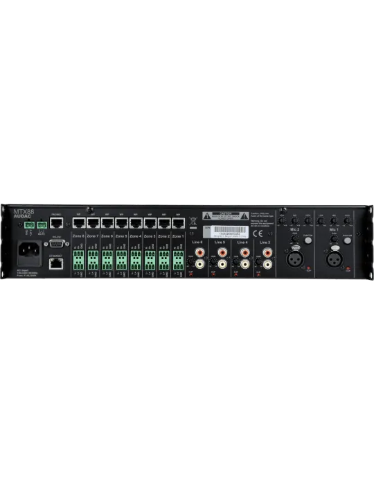  AUDAC MTX88 Matriz 2 entradas/4 salidas - 8 zonas|MusicGoodDeal 