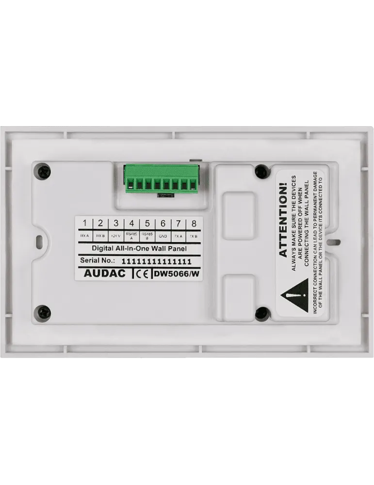 AUDAC DW5066-W Control Panels - M2/R2 Wall Control White|MusicGoodDeal 