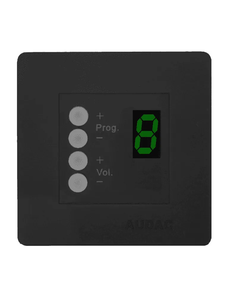  AUDAC DW3020-B Control panels - Wall control 45x45 8 zones Black|MusicGoodDeal 