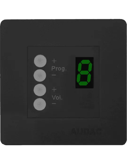  AUDAC DW3020-B Control panels - Wall control 45x45 8 zones Black|MusicGoodDeal 