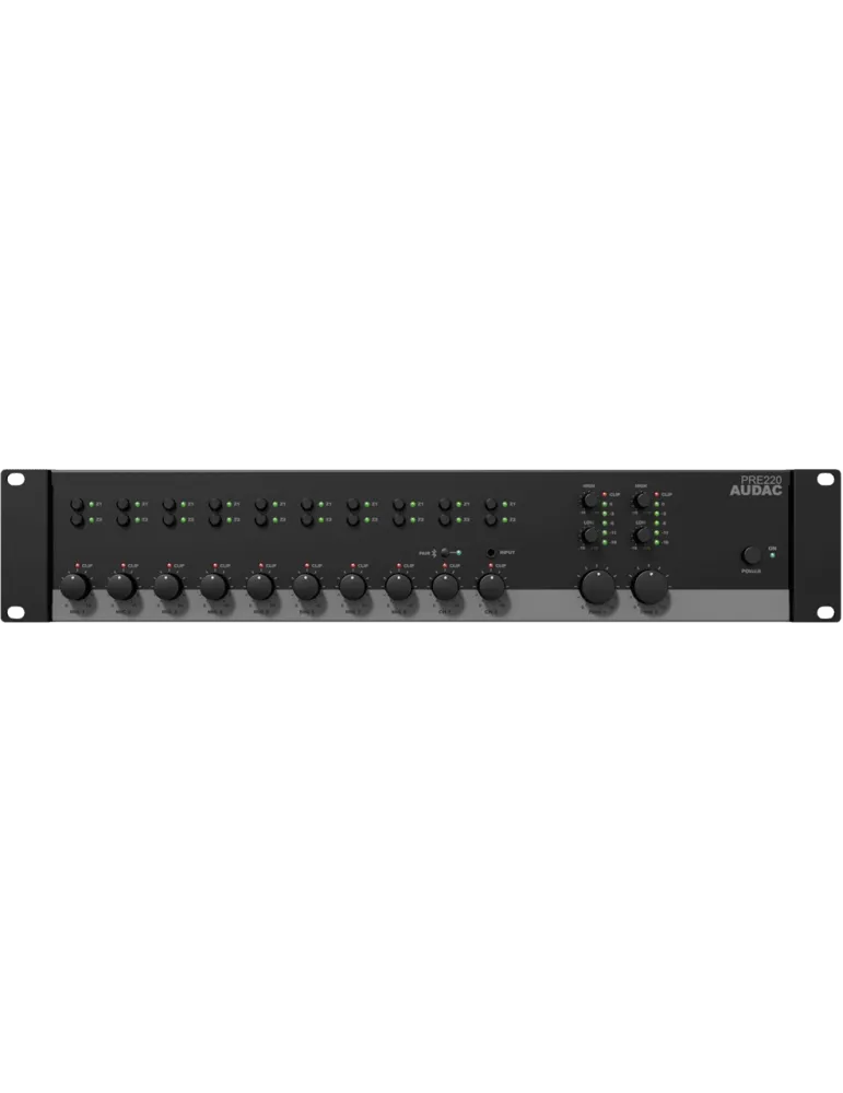 AUDAC PRE220 10IN-Vorverstärker - 2 Zonen|MusicGoodDeal 