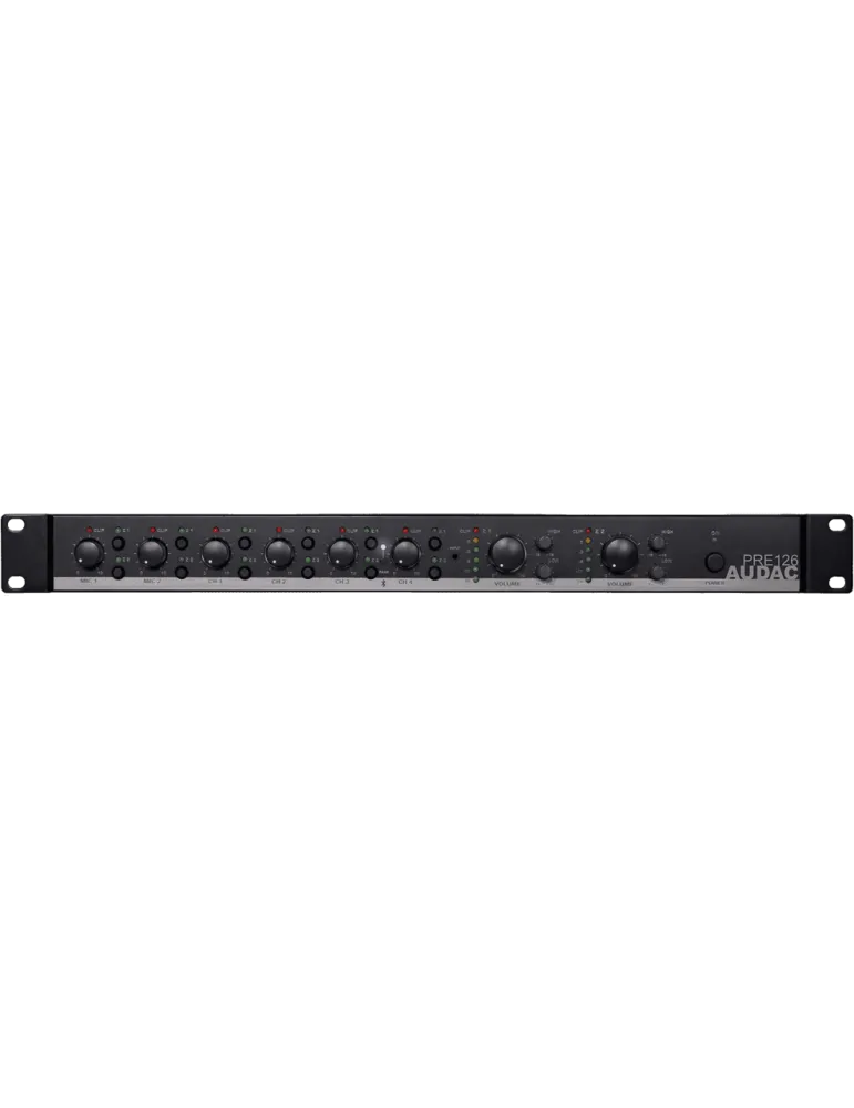  AUDAC PRE126 6IN/1 Stereo Preamp - 2 zones|MusicGoodDeal 