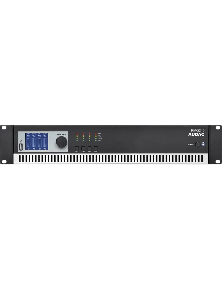  AUDAC PMQ240 4 Kanäle mit niedriger Impedanz & 100V - WAVEDYNAMICS 4 x 240W/100V-8Ohms|MusicGoodDeal 