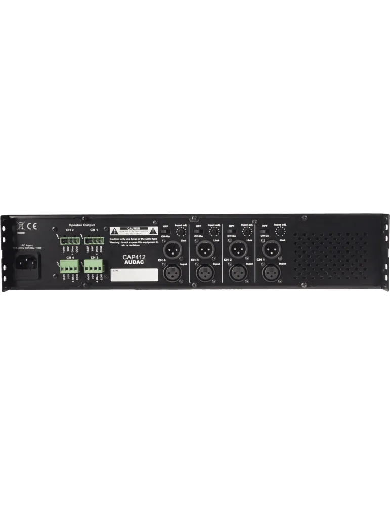  AUDAC CAP412 4 Kanäle - 4 x 120W / 100V|MusicGoodDeal 