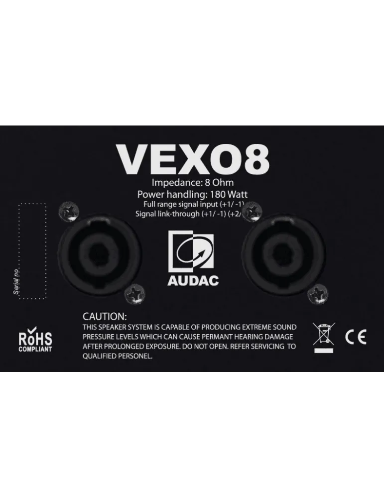  AUDAC VEXO8-W VEXO - 2-Wege 8" 175W/8Ω weiß|MusicGoodDeal 