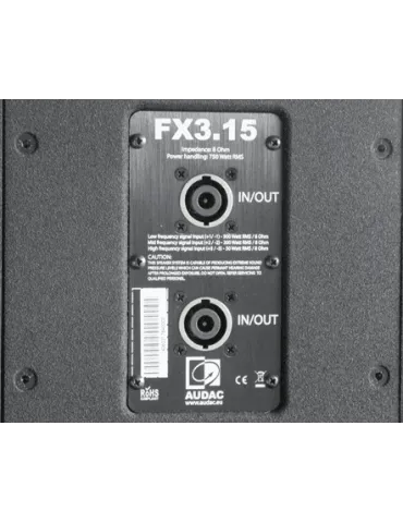  AUDAC FX3.15 FX - 3-Wege 15" 750W/8Ω schwarz|MusicGoodDeal  2