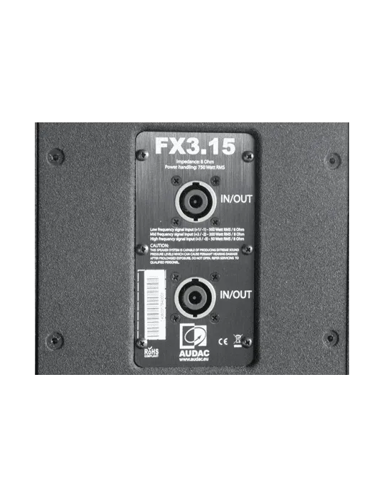  AUDAC FX3.15 FX - 3-Wege 15" 750W/8Ω schwarz|MusicGoodDeal 