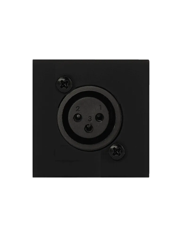  AUDAC CP45XLFS-B Faceplate 45x45 - XLR Black|MusicGoodDeal 