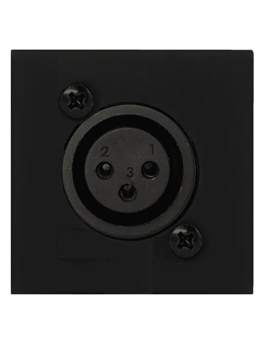  AUDAC CP45XLFS-B Faceplate 45x45 - XLR Black|MusicGoodDeal 