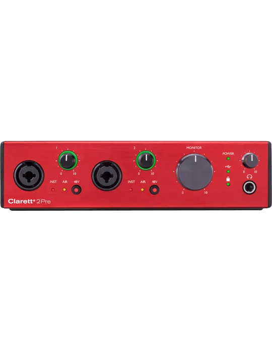  FOCUSRITE CLARETT-2PRE+ Clarett+ - Interfaz de 10 entradas y 4 salidas|MusicGoodDeal 