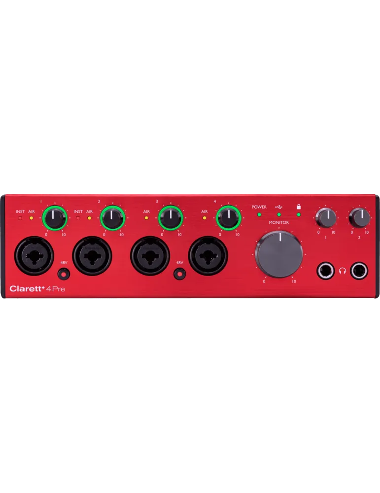  FOCUSRITE CLARETT-4PRE+ Clarett+ - Interfaz de 18 entradas / 8 salidas|MusicGoodDeal 