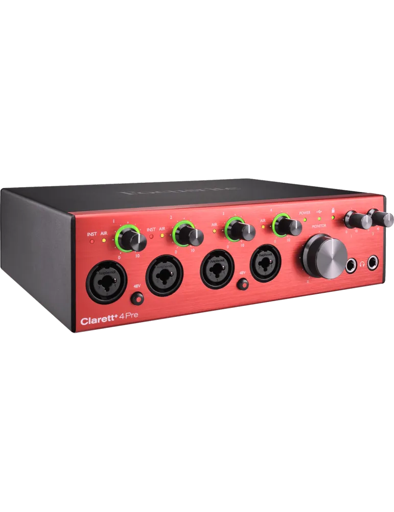  FOCUSRITE CLARETT-4PRE+ Clarett+ - Interfaz de 18 entradas / 8 salidas|MusicGoodDeal 