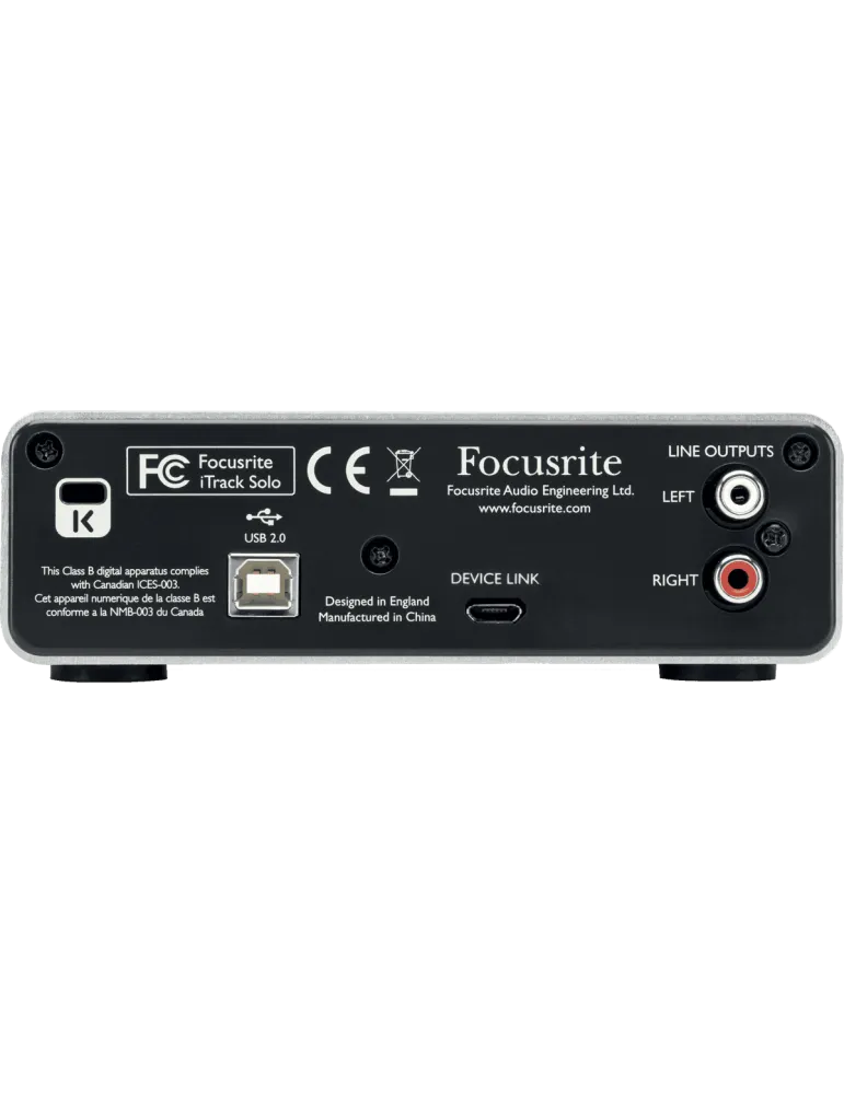  FOCUSRITE ITRACK-SOLO-LIGHTNING ITRACK - Interface 2 In / 2 Out|MusicGoodDeal 